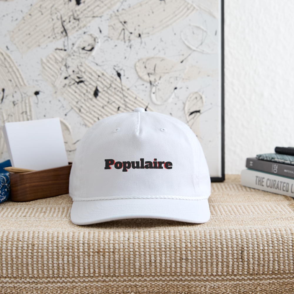 Vintage Washed Rope Cap - white
