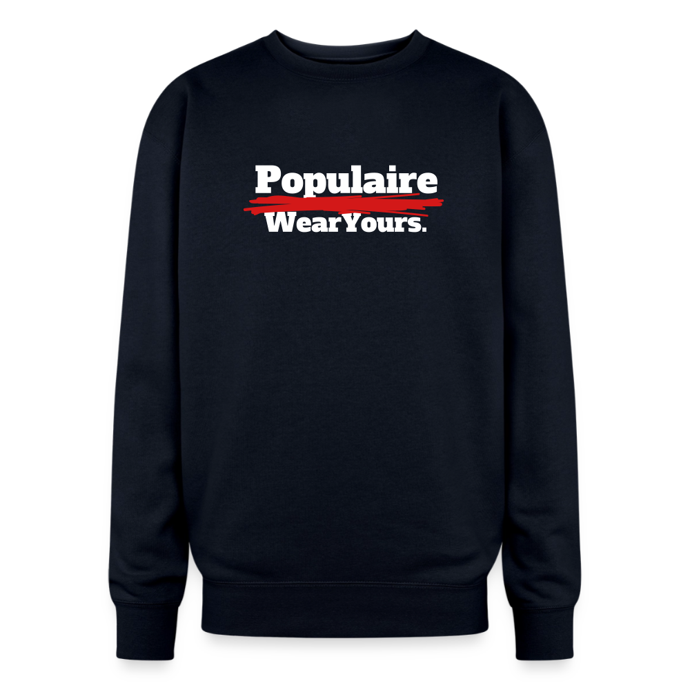 Oversized Crewneck Sweatshirt - navy