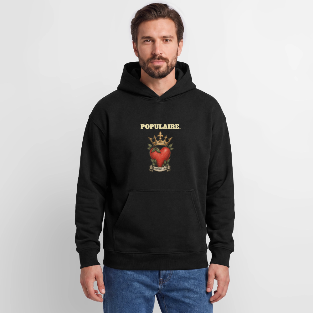 Oversized Hooded Sweatshirt - black