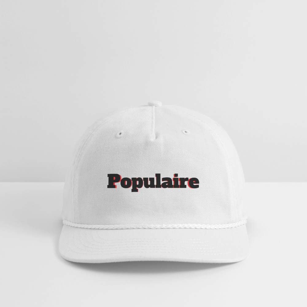 Vintage Washed Rope Cap - white