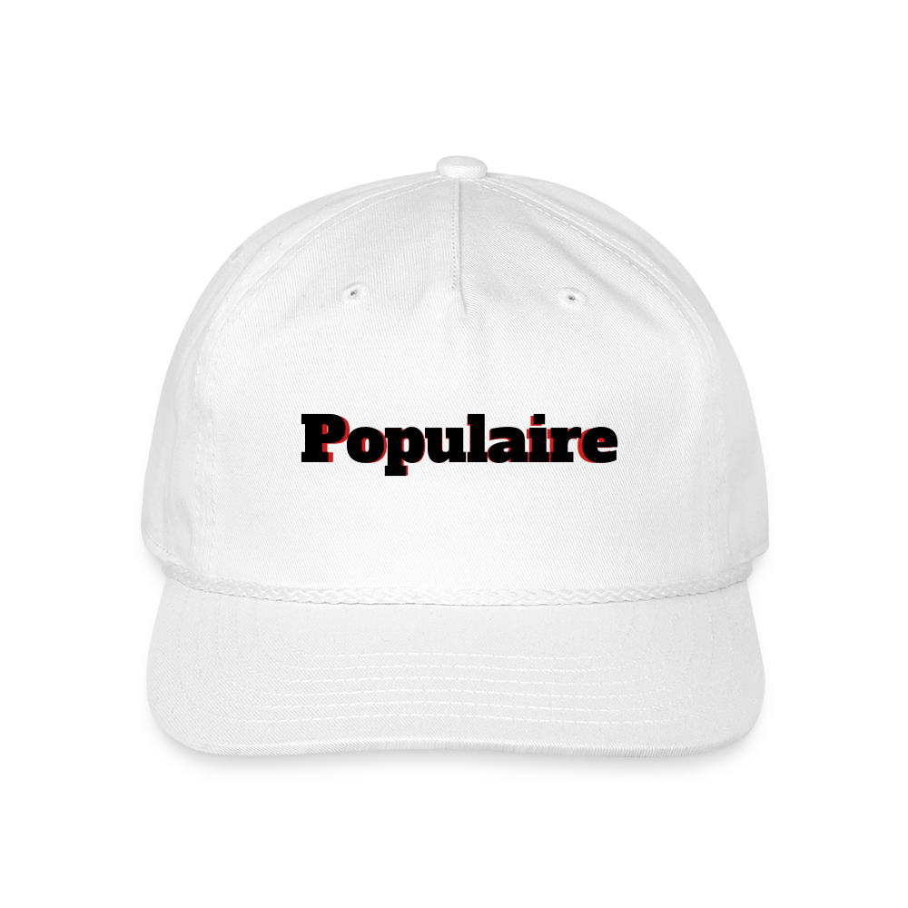 Vintage Washed Rope Cap - white