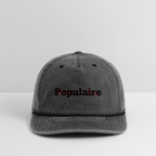 Vintage Washed Rope Cap - washed black