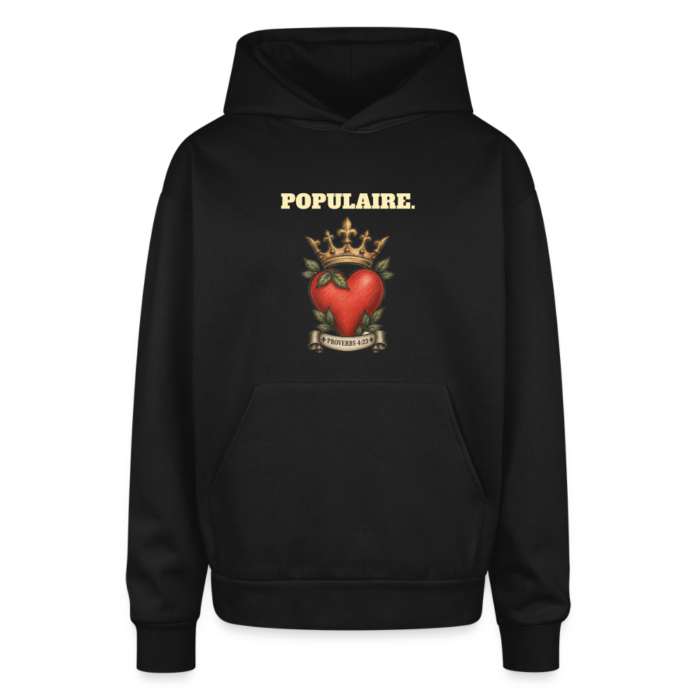 Oversized Hooded Sweatshirt - black