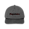 Vintage Washed Rope Cap - washed black