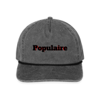 Vintage Washed Rope Cap - washed black