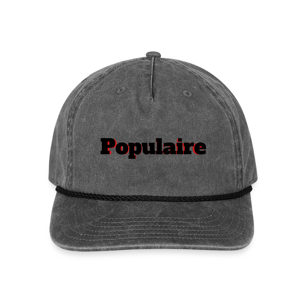 Vintage Washed Rope Cap - washed black