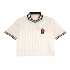 Contrast Stripes Polo Collar T-Shirt