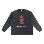 Snow Washed Frayed Edge T-Shirt