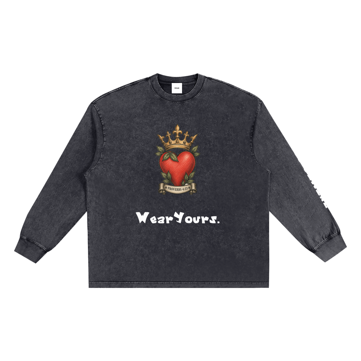 Snow Washed Frayed Edge T-Shirt