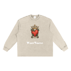 Snow Washed Frayed Edge T-Shirt