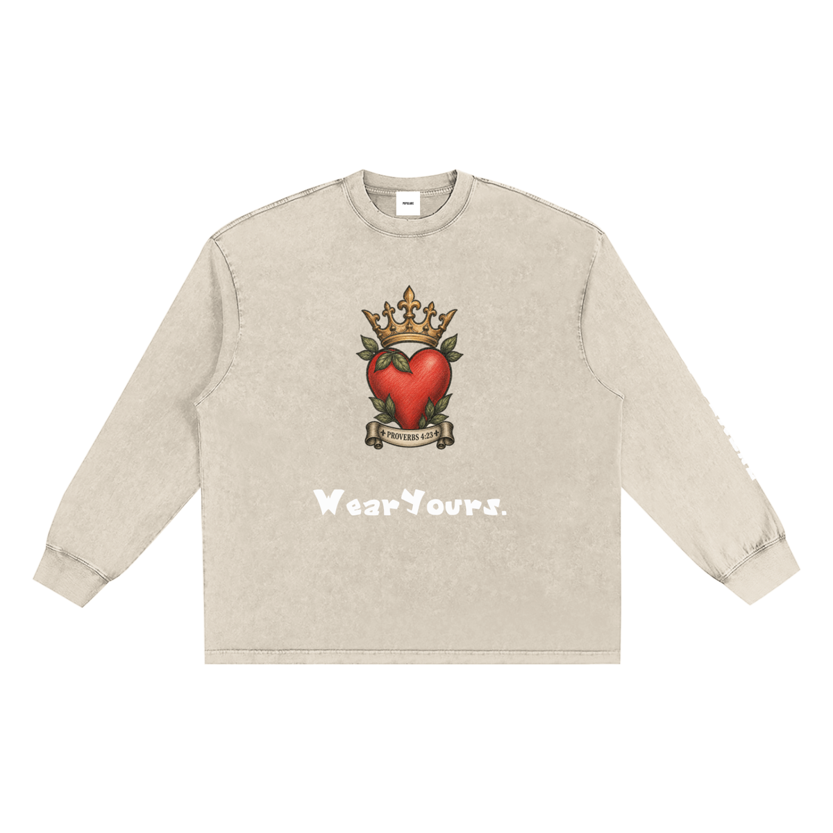 Snow Washed Frayed Edge T-Shirt