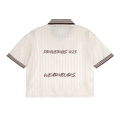 Contrast Stripes Polo Collar T-Shirt