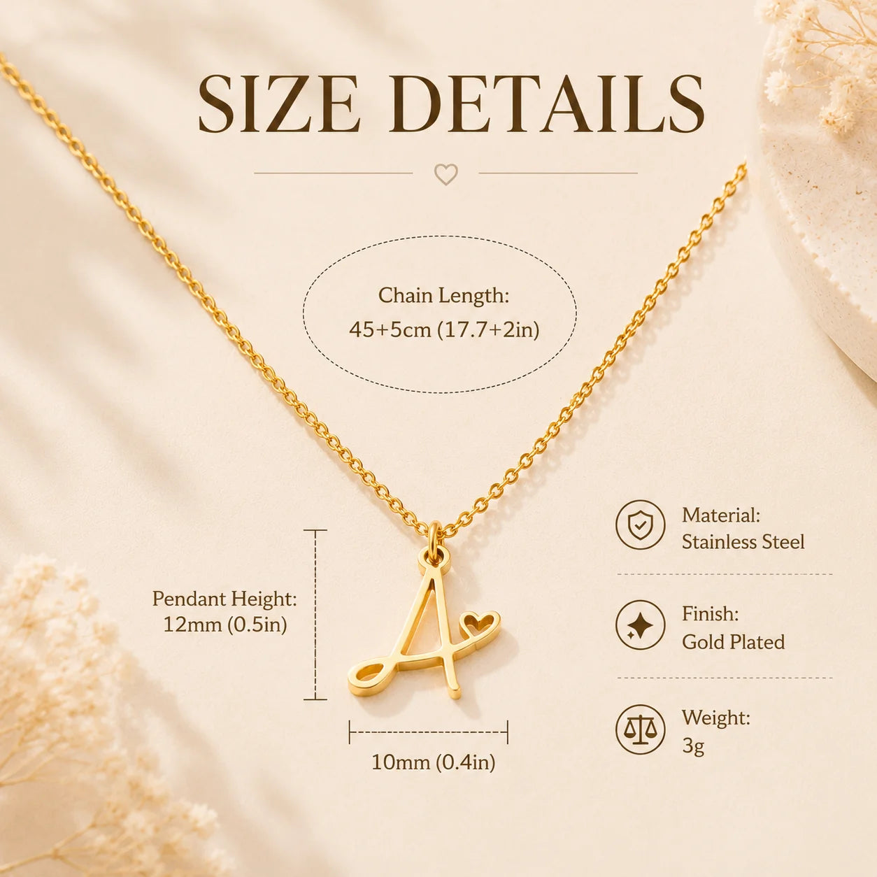 The Initial Heart Necklace