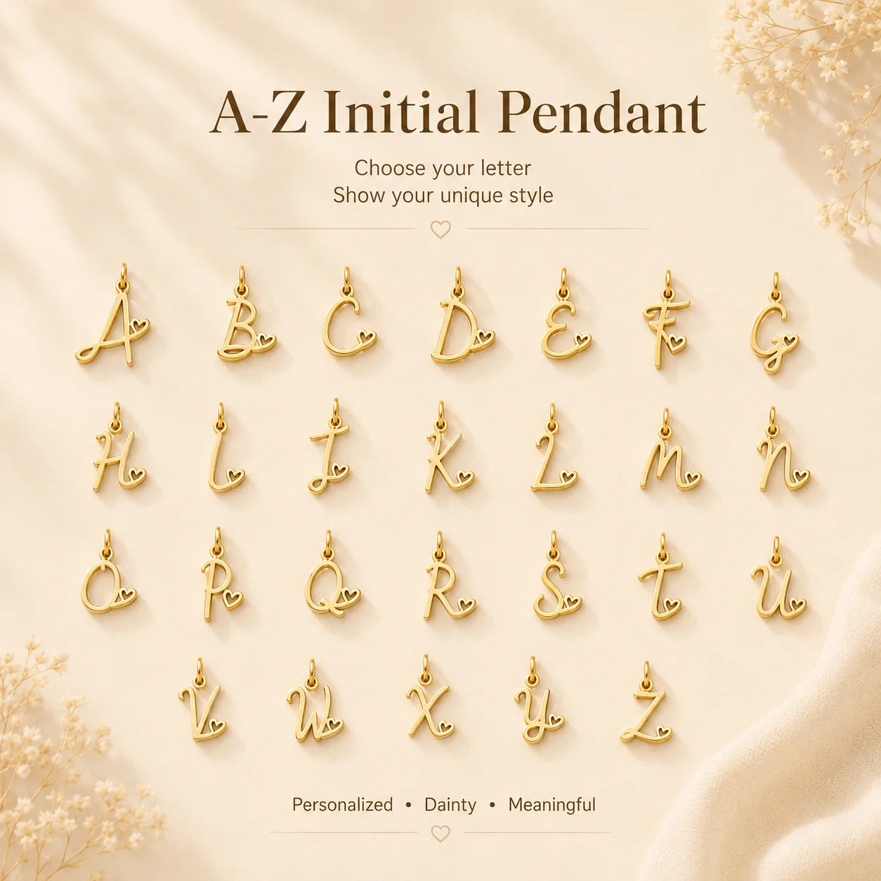 The Initial Heart Necklace