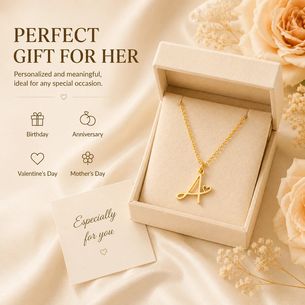 The Initial Heart Necklace