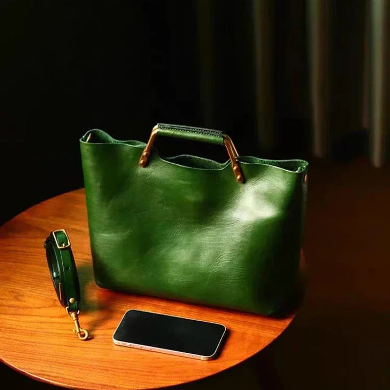 The Verde Luxe Bucket Bag