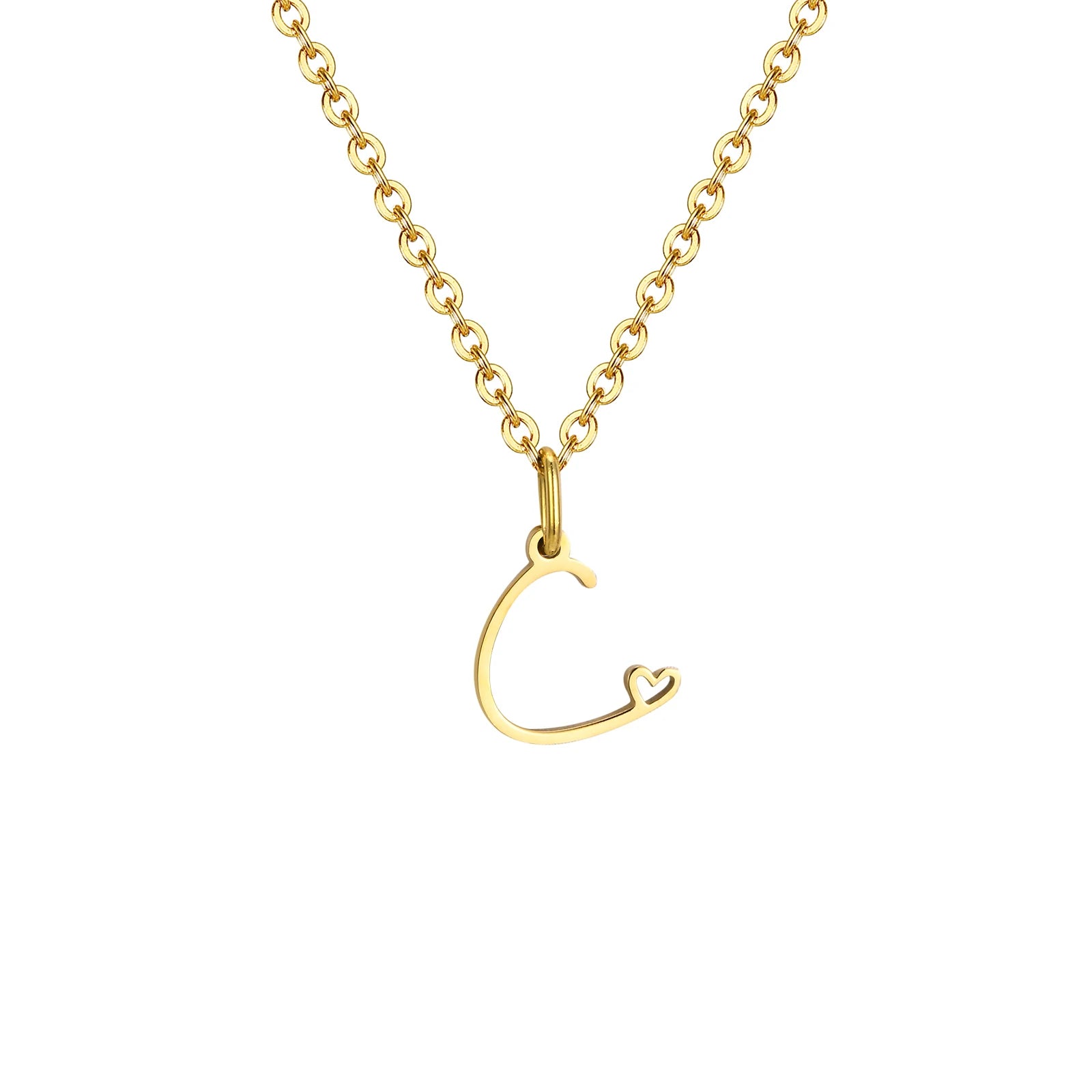 The Initial Heart Necklace