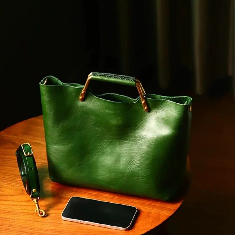 The Verde Luxe Bucket Bag