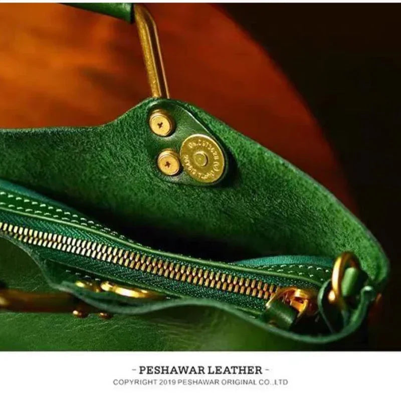 The Verde Luxe Bucket Bag