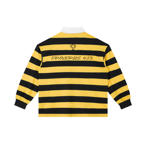 Color Block Stripe Polo Shirt